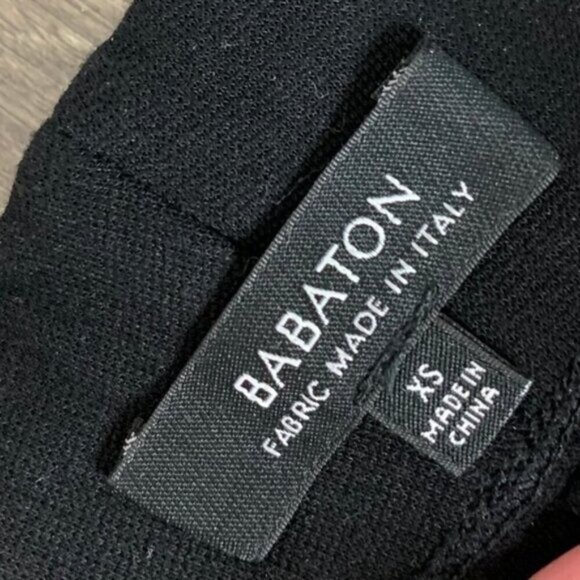 Aritzia Babaton Neil Leggings Stripes Pants Ponte Black Skinny Leg High Waist - Picture 9 of 14